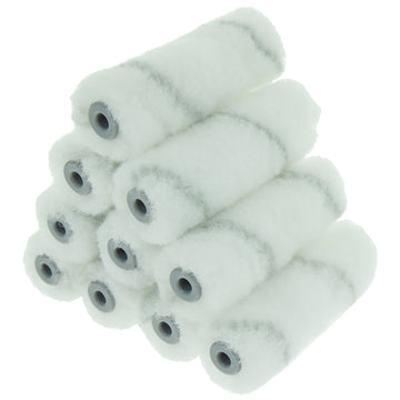 Coral Endurance Paint Roller Cover with Solvent Resistant Nylon Sleeve Fabric 4 inch 10 piece pack set